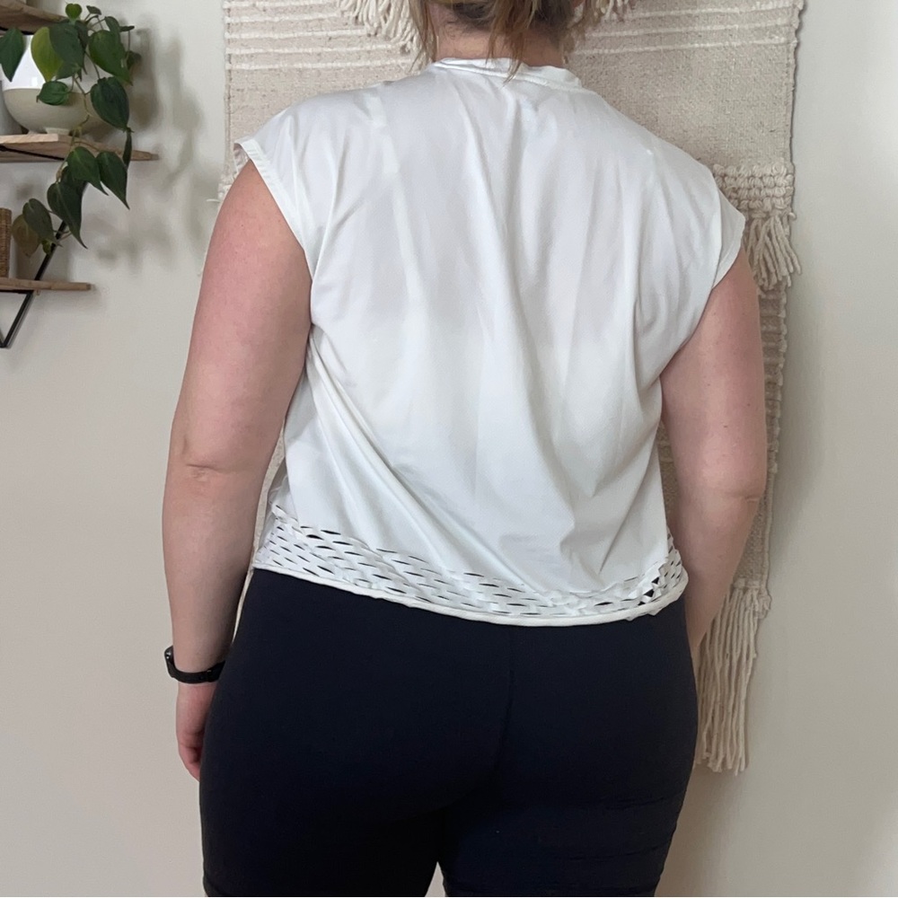 White Adidas Exercise Top - Picture 2 of 7